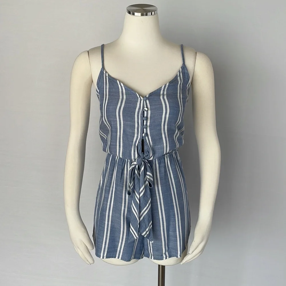 Abercrombie Romper Size Small Blue/White Stripe - Picture 1 of 10
